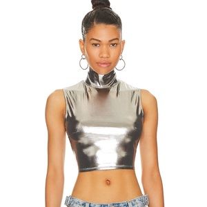Katerine Crop Top in Gunmetal
